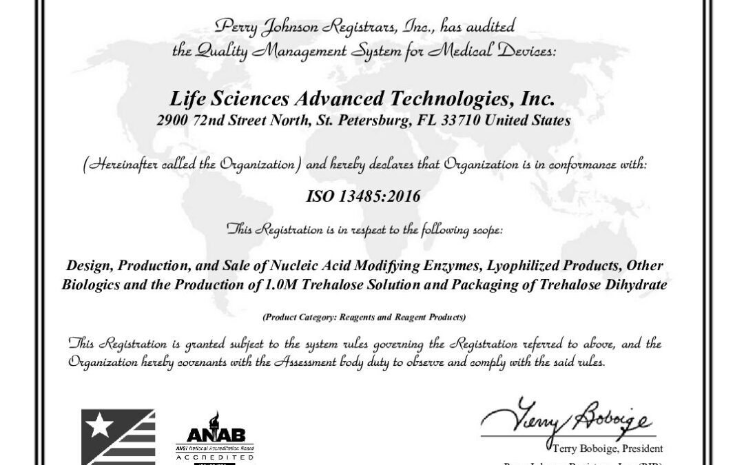 2024_LifeSciencesAdvancedTechnologies,Inc.ISOCERT Life Sciences